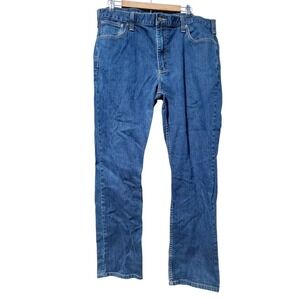Carhartt Straight Fit‎ Pants Jeans Men's Size 38x32 Blue Denim